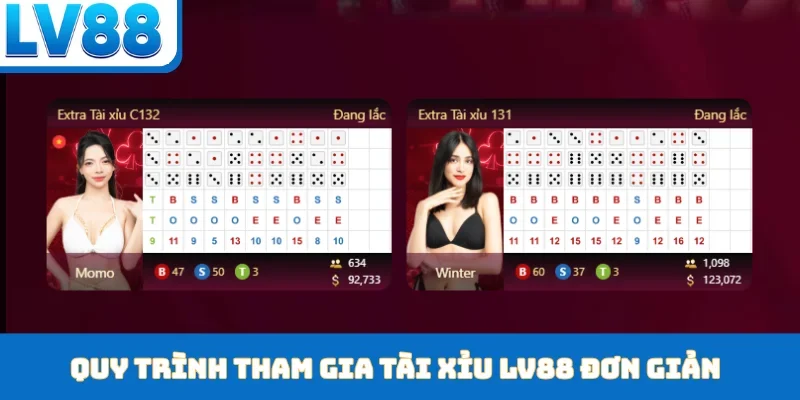 Quy trình tham gia tài xỉu LV88 đơn giản
